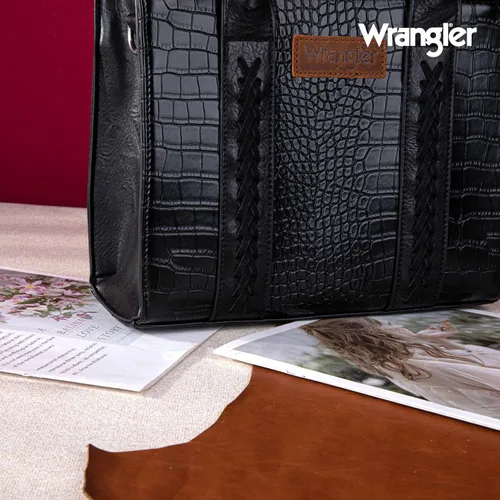 Vista 3 de Wrangler Bolso de mano para mujer, bolso de mano de cuero con correa, bolso de hombro para mujer