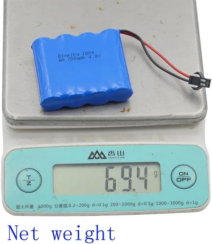 Vista 4 de Blomiky 2 baterías de 4.8 V 700 mAh adecuadas para C182 C185 C181 1/18 1:18 RC Truck Rock Crawler Vehicle o RC Car / C181 Batería 2