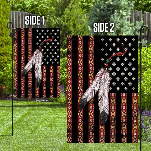 Vista 8 de FLAGWIX Banderas – Bandera del orgullo nativo americano THH2489F, bandera de casa (29.5 x 39.5 pulgadas) – Banderas de jardín de casa de Estados