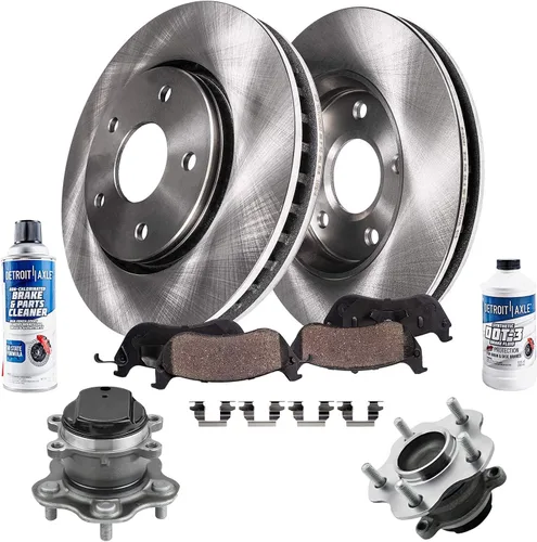 Vista 71 de Detroit Axle - Rotores de freno para Jeep Compass 2015-2022 Renegade 2016-2022 Fiat 500X 2016-2022, 2018, 2019, 2020, 2021. Reemplazo de rotores
