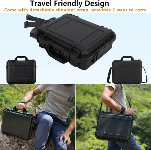 Vista 5 de Funda rígida para DJI Mini 4 Pro, funda de transporte impermeable con correa para todos los accesorios DJI Mini 4 Pro Fly More Combo Drone