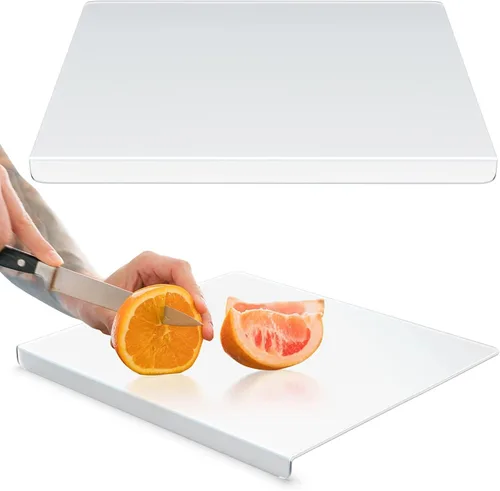 Vista 6 de Tabla de cortar transparente para cocina con borde antideslizante de 24 pulgadas de ancho x 18 pulgadas de largo AZM Displays