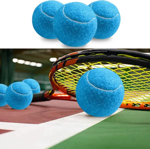 Vista 5 de URBEST Pelota de tenis, 12 paquetes de pelotas de tenis de entrenamiento, pelotas de práctica para jugadores novatos, pelotas de juego para perros
