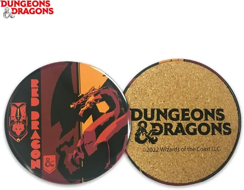 Vista 3 de Dungeons & Dragons Monsters - Juego de posavasos de metal (4 piezas)