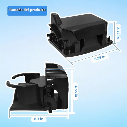 Vista 2 de Portavasos para Pathfinder 2005-2012, Xterra 2005-2015, Frontier 2005-2019 REA Reemplazo para caja de consola central de asiento trasero
