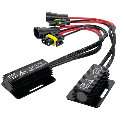Vista 10 de Adaptador de resistencia de carga LED H4 9003, 50 W, 6 ohmios, decodificador Canbus mejorado, reparación de faros delanteros, luz antiniebla, código