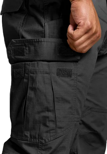 Vista 8 de CQR Pantalones tácticos para hombre, resistentes al agua, pantalones cargo Ripstop, ligeros EDC trabajo, senderismo, ropa para exteriores