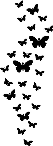Vista 7 de Decoración de pared de espejo de mariposa, 50 calcomanías de pared de mariposa de espejo acrílico 3D extraíbles, calcomanías de pared autoadhesivas