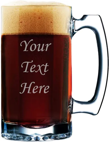 Vista 5 de My Personal Memories, Taza de cerveza personalizada y grabada de 12 oz (cualquier estilo de texto)