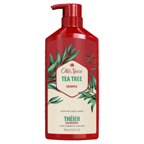 Vista 8 de Old Spice Champú de Árbol de Té para Hombre, Cabello Más Sano, Más Lleno, Más Hidratado, 21.9 Fl Oz Cada Uno, Pack de Dos