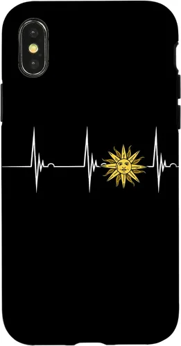 Vista 4 de Funda para iPhone 15 Uruguay Pride Heartbeat EKG Pulse Uruguay Flag Uruguay