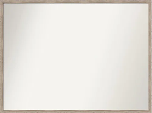 Vista 27 de Amanti Art Espejo de baño blanco para sobre el fregadero, 24 x 27 pulgadas, espejo de tocador rectangular con cuña de madera dura, marco de madera