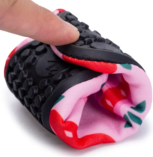 Vista 6 de L-RUN Zapatos de agua para bebés, zapatos para caminar descalzos, calcetines acuáticos para bebés, zapatos de natación para playa, piscina, arena