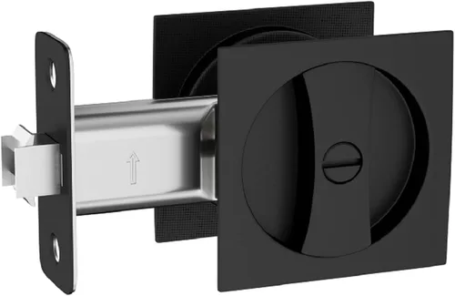 Vista 19 de Lethato Hardware de bolsillo para puerta, cerradura de puerta de bolsillo con indicadores, pestillo de puerta de bolsillo, puerta de bolsillo