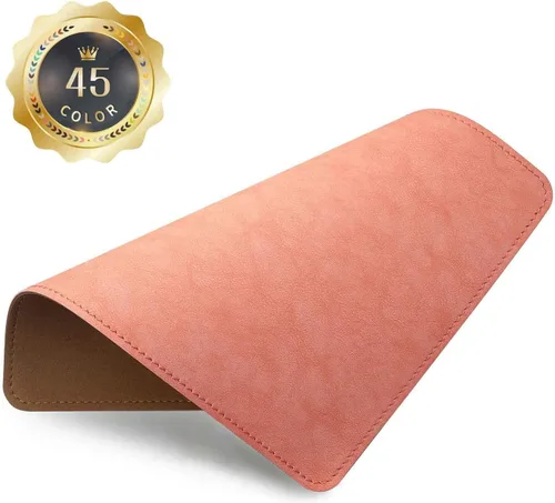 Vista 39 de Alfombrilla para mouse, alfombrilla de mouse de poliuretano, alfombrilla de mouse de cuero con borde cosido base de microfibra con antideslizante