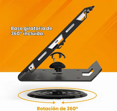 Vista 7 de Soporte para tableta compatible con Samsung Galaxy Tab A8 - Acero resistente con base giratoria de 360° con bloqueo de cable antirrobo BSC102BG