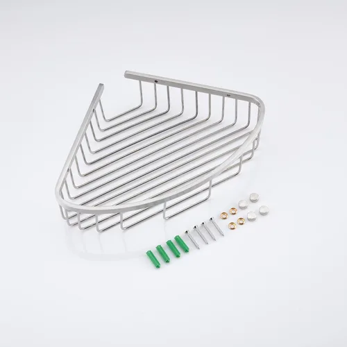 Vista 23 de Organizador esquinero para ducha, SUS304 de acero inoxidable resistente a la oxidación, estante de almacenamiento montado en la pared para baño