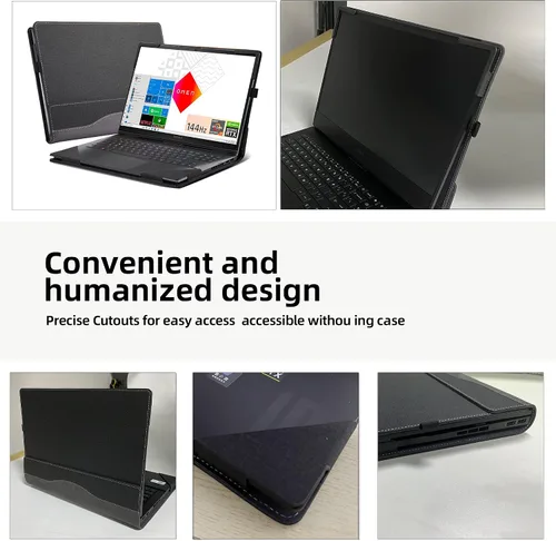 Vista 6 de Funda para portátil HP OMEN 16 de 16.1 pulgadas (16t-k000/ 16t-b100/16-n0797nr/16zn000/16-k0797nr/16zn000) Funda desmontable de piel sintética