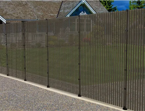 Vista 7 de TANG TANG - Valla de privacidad al aire libre para piscinas enterradas, valla de perro con postes en cubierta de hormigón, barrera de seguridad