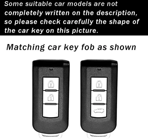 Vista 2 de ontto Compatible con Mitsubishi - Funda para llavero inteligente de entrada sin llave, funda para llave de automóvil, protección completa de 360°