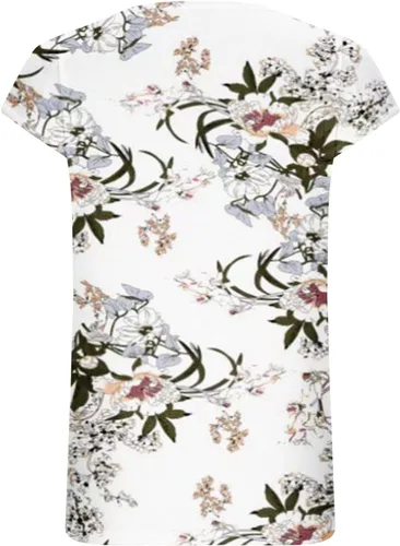 Vista 4 de Ceboyel Camiseta casual a rayas para mujer, manga casquillo, cuello en V, camiseta casual, trajes de vacaciones de verano 2023