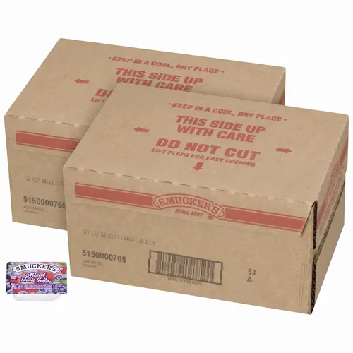 Vista 6 de Smucker's Jalea de frutas mixtas, taza de plástico de control de porciones de 1/2 oz, caja de 200