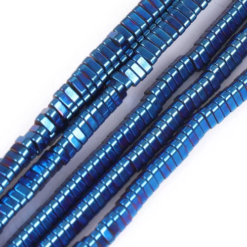 Vista 27 de Cuentas de hematita para hacer joyas, piedras preciosas semipreciosas de 0.394 x 0.551 in, color azul con revestimiento metálico, 15 pulgadas JOE