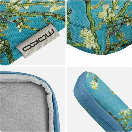 Vista 6 de MoKo 9-11 pulgadas Tablet Sleeve Bag Acolchado Protetivo Estuche de flor (Apricot flower)