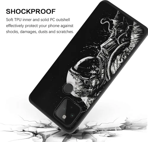 Vista 37 de Funda delgada para Google Pixel 4 XL, funda delgada de silicona de TPU suave a prueba de golpes para Google Pixel 4 XL, astronauta Galaxy