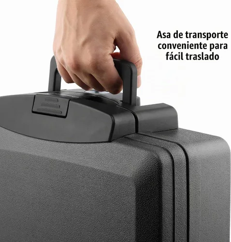 Vista 2 de Caja impermeable ignífuga SentrySafe H0100 con cerradura de llave, 0.17 pies cúbicos, negro Portable Fire and Water Resistant Chest Safe With