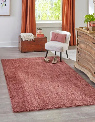 Vista 7 de Unique Loom Shaggy Chic Collection Alfombra de área, lanudo (2' x 3' 1", rectangular, azul arándano)