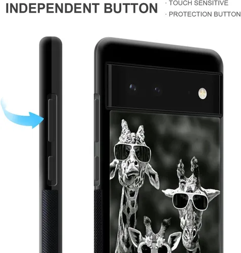 Vista 4 de CARLOCA Funda compatible con Google Pixel 6, diseño gráfico de moda a prueba de golpes, protección antiarañazos y caídas, Google Pixel 6 en blanco