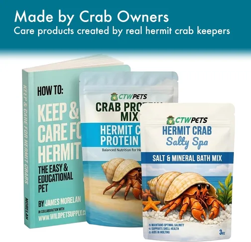 Vista 7 de CTWPets Mezcla de remojo de agua salada de cangrejo ermitaño Salty Spa Calcio y minerales traza Marine salt for hermit crabs creates