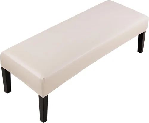 Vista 28 de Fuloon - Funda elástica de jacquard para banco de comedor, antipolvo, desmontable, funda para banco lavable, protector de cojín de asiento para Beige