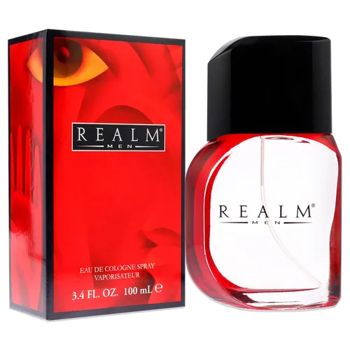 Vista 3 de Realm By Erox Corporation For Men. Eau De Colonia Spray 3.4 onzas, ROJO