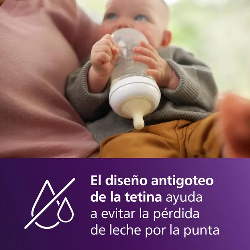 Vista 4 de Philips Avent SCD838/04 - Set de regalo para bebé azul con biberón natural con tetina de respuesta natural y Snuggle