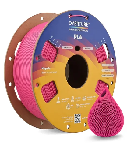 Vista 70 de OVERTURE Paquete de 10 filamentos PLA de 0.069 lbs (0.069 in), filamento de impresora 3D de herido ordenado, paquete de 10 bobinas de 2.2 libras