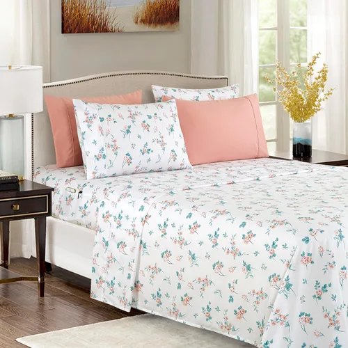 Vista 39 de Elegant Comfort - Juego de sábanas de 4 piezas, microfibra de 1500 hilos de calidad egipcia de lujo resistente a las arrugas, rayas estilo damasco
