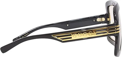 Vista 3 de Gucci GG 0900S 005 - Gafas de sol de plástico negro tamaño grande color amarillo