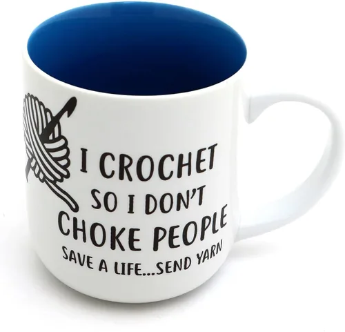 Vista 4 de Taza "I Crochet So I Don't Choke People