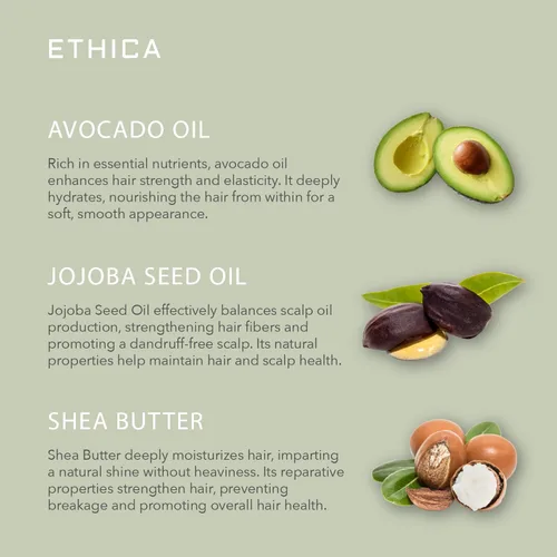 Vista 5 de Ethica Beauty Acondicionador profesional. Acondicionador profundo, voluminizador e hidratante. Promueve un cabello fuerte y saludable, la salud
