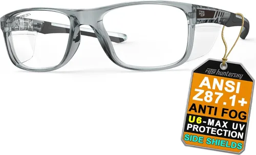 Vista 11 de HTS HUNTERSKY TR90NZZ - Lentes de seguridad con escudo lateral, tamaño pequeño, para mujeres y hombres, ANSI Z87, anti niebla, resistentes a