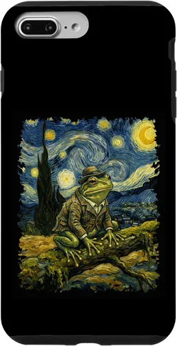 Vista 12 de Vintage Frog Van Gogh Style Starry Night Graphic Case for iPhone 17