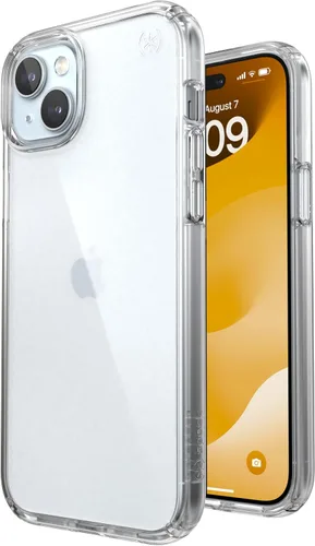Vista 13 de Speck Presidio LUX - Funda para iPhone 17, compatible con MagSafe, funda protectora delgada, color negro desvanecido/gris pizarra/blanco