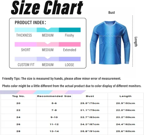 Vista 7 de Camisetas de portero de fútbol para niños jóvenes, manga larga, acolchadas, camiseta de portero de fútbol