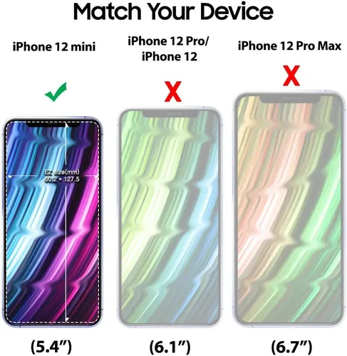 Vista 3 de [Whitestone EZ] Paquete de 2 protectores de pantalla para Apple iPhone 12 Series [Dome Glass EZ] Protector de pantalla de cobertura completa