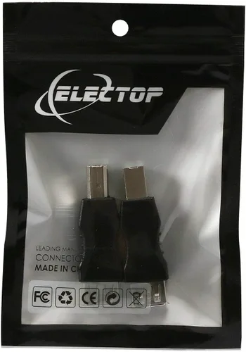 Vista 6 de ELECTOP Paquete de 2 adaptadores USB 2.0 A hembra a USB B para impresión macho