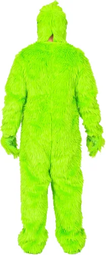 Vista 2 de Mono peludo de monstruo verde de Navidad guantes y máscara disfraz de Halloween para cosplay