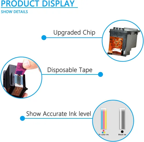 Vista 2 de KCYMTONER - Cartucho de tinta remanufacturado de alto rendimiento compatible con Canon PG-245XL CL-246XL PG-243 CL-244 PIXMA MX492 MX490 IP2820