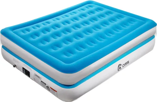 Vista 10 de Ciays Colchón de aire con bomba incorporada, colchón inflable con bolsa de transporte para el hogar y campamento, cama inflable de aire para Marrón